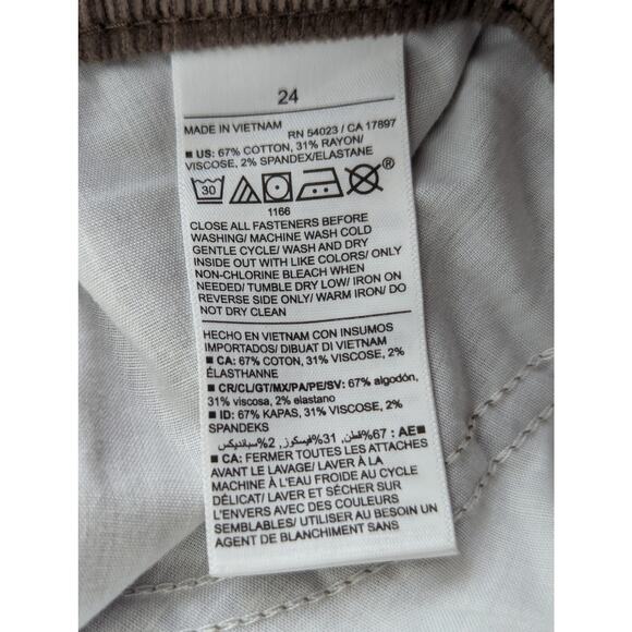 NWT! OLD NAVY! TOASTY TAN FINE WALE CORDUROY, HIGH WAIST, FLARE LEG PANTS! SZ 24 - Picture 11 of 12